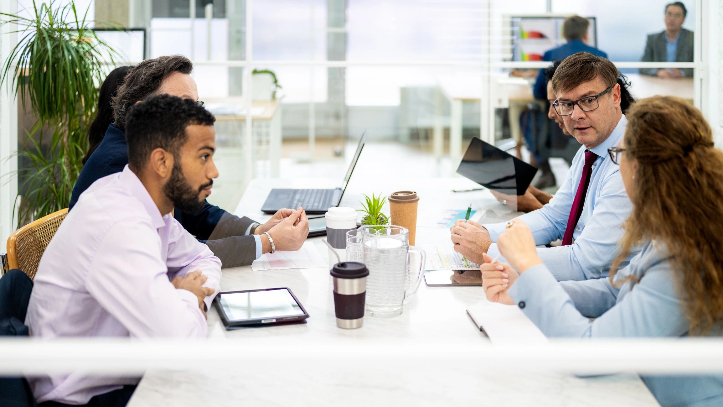 Finance team meeting and analysis session